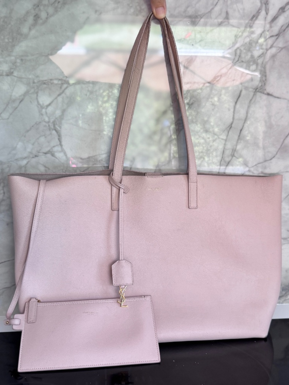 Saint Laurent Shopping Tote Bag Leather